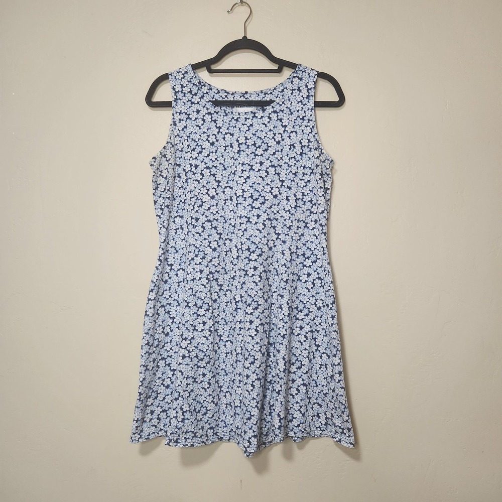VTG Fashion Bug Floral Tank Dress Corset Style Back Size L